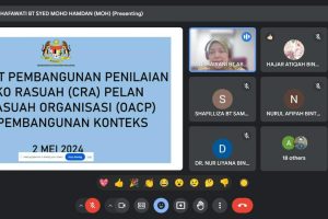 Taklimat Pelan Antirasuah Organisasi (OACP) bagi Program Perkhidmatan Farmasi Kementerian Kesihatan Malaysia