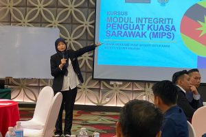 Latihan Modul Integriti Penguat Kuasa Sarawak (MIPS) anjuran Unit Integriti Dan Ombudsman Sarawak, Jabatan Premier Sarawak
